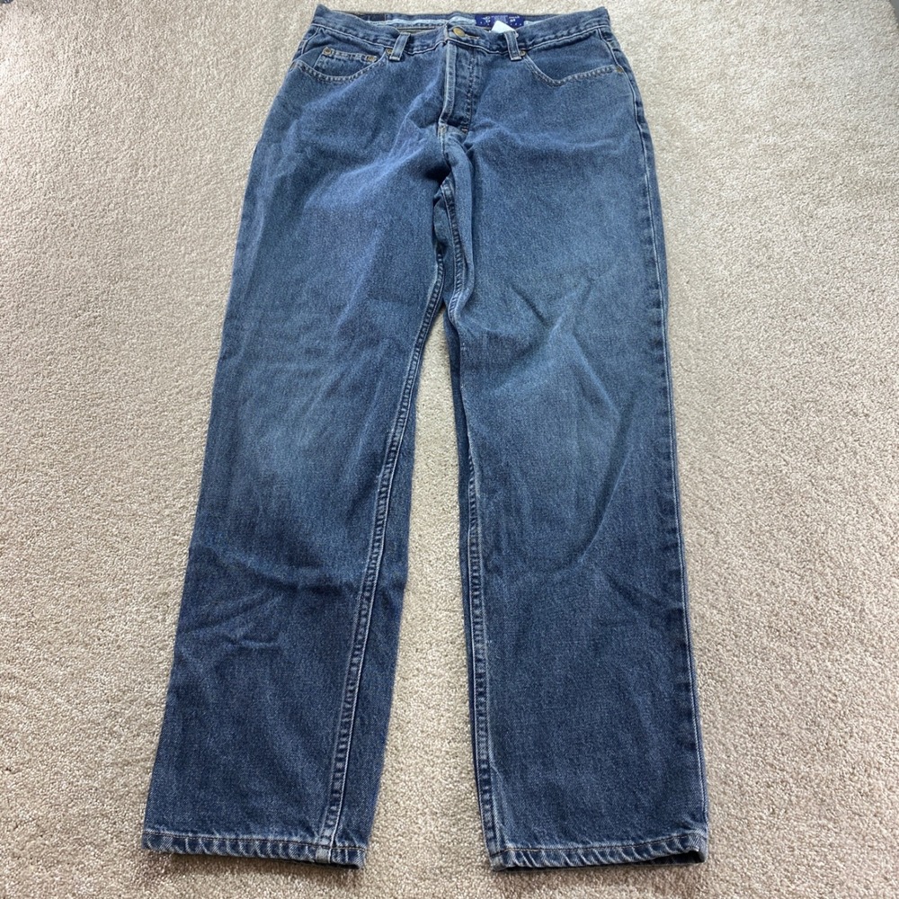 Eddie Bauer Denim Jeans Mens 12 30x30 Blue Straight Leg 100% Cotton Classic Wash
